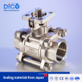 Thread End Stainless Steel ISO5211 3PC Ball Valve